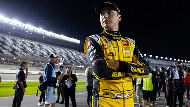 Feb 12, 2025; Daytona Beach, Florida, USA; NASCAR Cup Series driver Christopher Bell (20) during qualifying for the Daytona 500 at Daytona International Speedway. Mandatory Credit: Mark J. Rebilas-Imagn Images