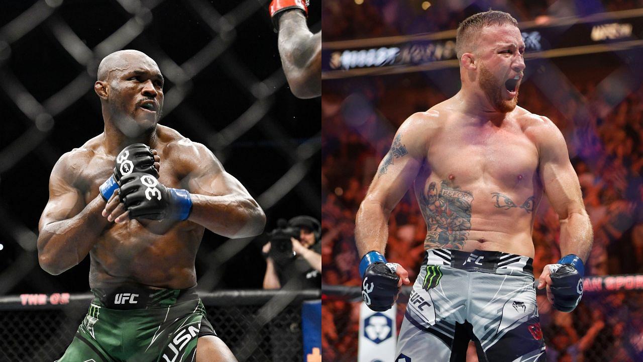 Kamaru Usman (L), Justin Gaethje (R)