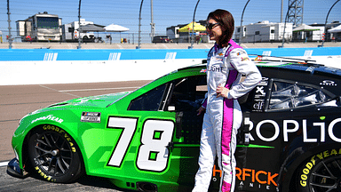 Mar 8, 2025; Avondale, AZ, USA; NASCAR Cup Series driver Katherine Legge (78) during practice for the Shrines Children’s 500 at Phoenix Raceway. Mandatory Credit: Gary A. Vasquez-Imagn Images