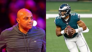 Charles Barkley (L) and Jalen Hurts (R)