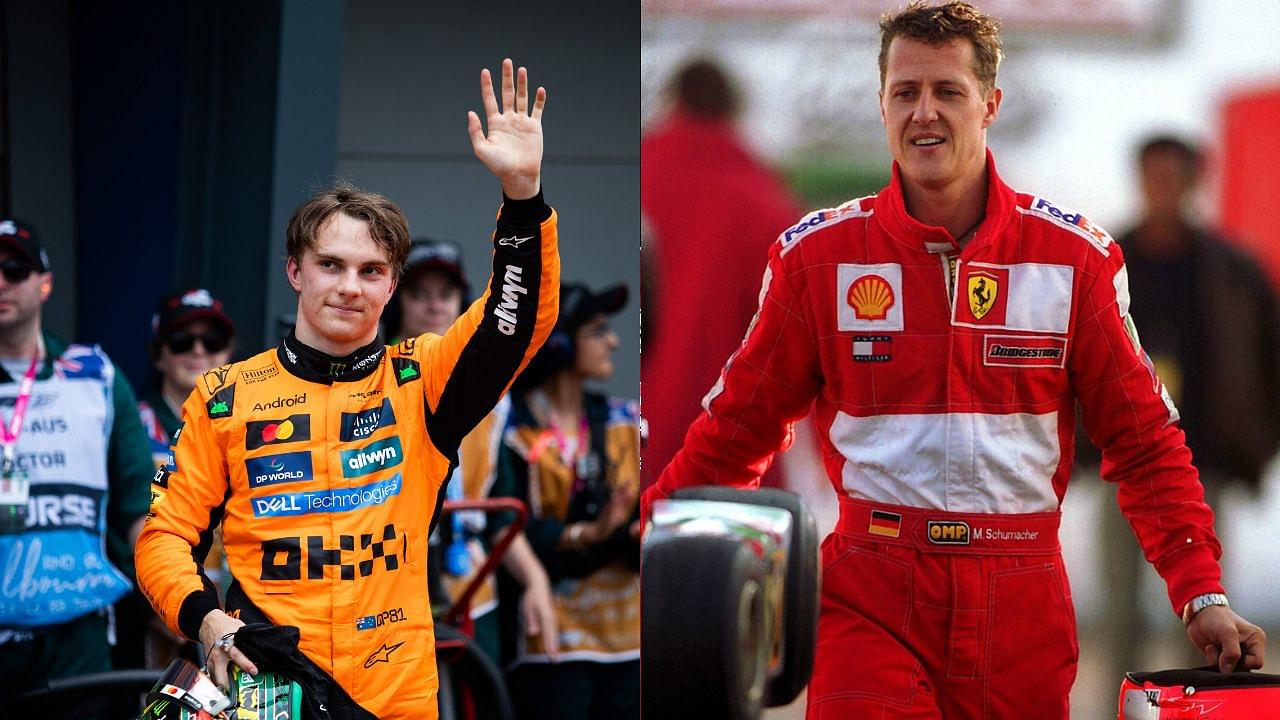 Oscar Piastri(L), Michael Schumacher(R)