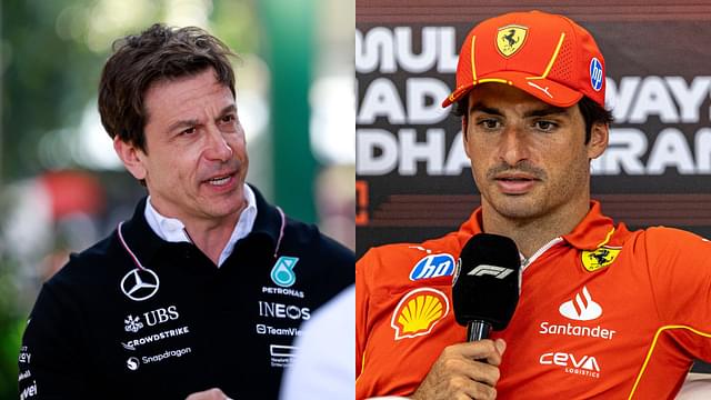 Toto Wolff (L) and Carlos Sainz (R)