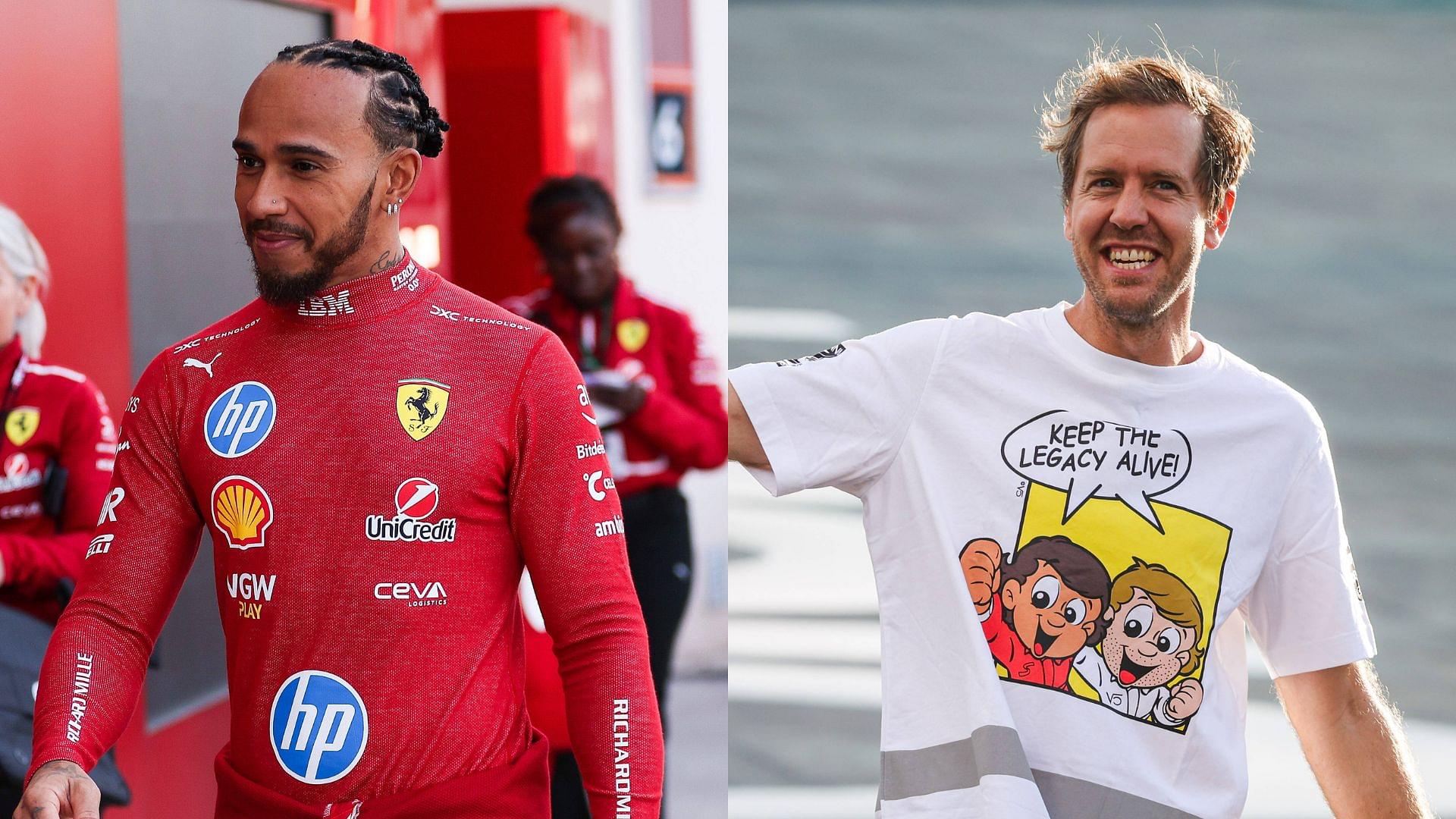 Lewis Hamilton (L) and Sebastian Vettel (R)