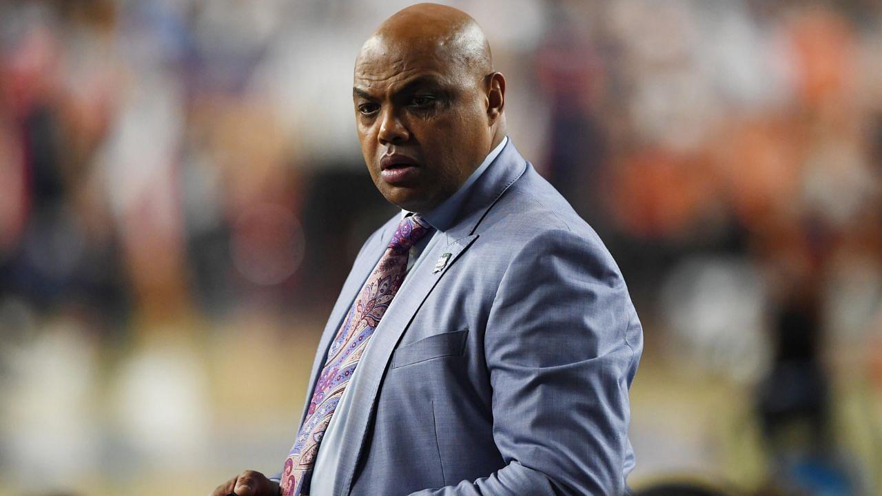 Charles Barkley reacts in the second half in the semifinals of the 2019 men's Final Four between the Virginia Cavaliers and Auburn Tigers at US Bank Stadium