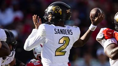 Oct 19, 2024; Tucson, Arizona, USA; Colorado Buffalos quarterback Shedeur Sanders (2) against the Arizona Wildcats at Arizona Stadium.