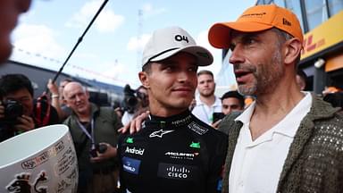 F1 Grand Prix Of The Netherlands 2024 Lando Norris of McLaren and Adam Norris after the Formula 1 Grand Prix of The Netherlands at Circuit Zandvoort in Zandvoort, Netherlands on August 25, 2024