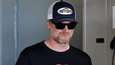 NASCAR team owner Dale Earnhardt Jr. during practice for the Daytona 500 at Daytona International Speedway.