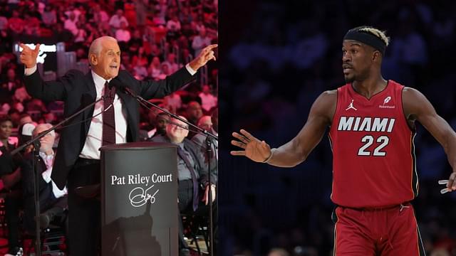 Pat Riley (L), Jimmy Butler (R)