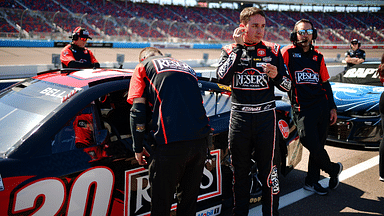 Mar 8, 2025; Avondale, AZ, USA; NASCAR Cup Series driver Christopher Bell (20) during qualifying for the Shrines Children’s 500 at Phoenix Raceway. Mandatory Credit: Gary A. Vasquez-Imagn Images