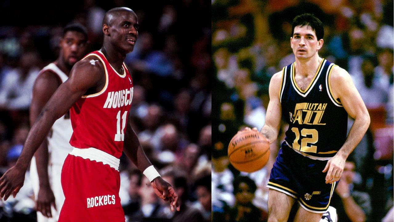 Vernon Maxwell (L), John Stockton (R)