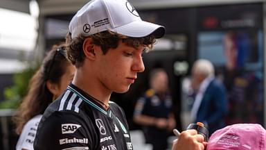 March 15, 2025, Melbourne, Victoria, Australia: Mercedes-AMG PETRONAS Formula One Team driver ANDREA KIMI ANTONELLI of Italy signs autographs in the paddock on Saturday at the Formula 1 Louis Vuitton Australian Grand Prix 2025