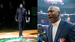 Kevin Garnett (L), Michael Jordan (R)