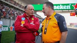 Frederic Vasseur (FRA) - Scuderia Ferrari F1 Team Principal a Zak Brown (USA) - CEO McLaren Racing during F1 Grand Prix of CHINA at Shanghai International Circuit