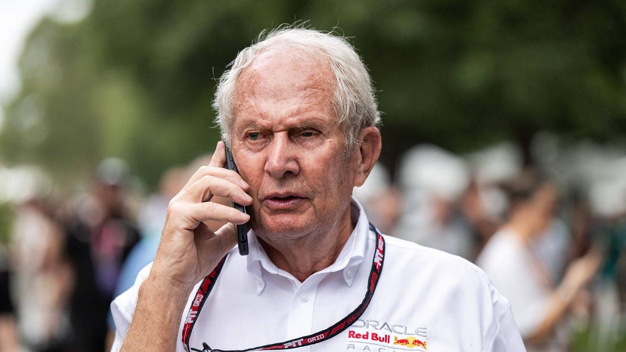 Helmut Marko Oracle Red Bull Racing, Sports Director on the phone with smartphone, AUS, Formula 1 World Championship, Luis Vuitton Australian Grand Prix, Albert Park Circuit Melbourne, Qualifying, 2025 season, 15 03 2025