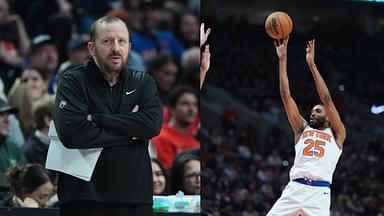 Tom Thibodeau (L), Mikal Bridges (R)