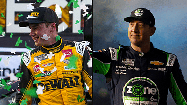 Christopher Bell (L) and Kyle Busch (R)