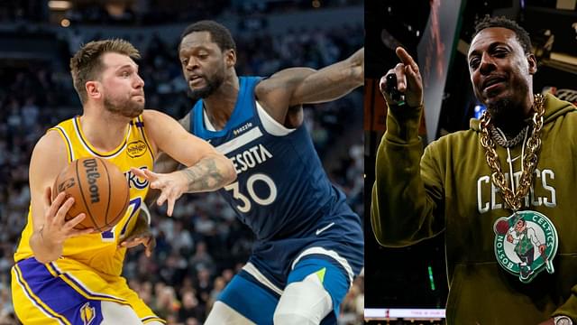 Luka Doncic and Julius Randle (L) and Paul Pierce (R)