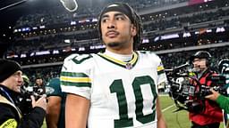 Green Bay Packers quarterback Jordan Love (10) on the field after loss to the Philadelphia Eagles in an NFC wild card game at Lincoln Financial Field.
