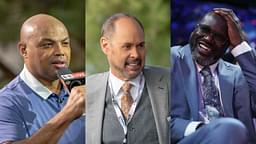 Charles Barkley(L), Ernie Johnson(Center), Shaquille O'Neal(R)