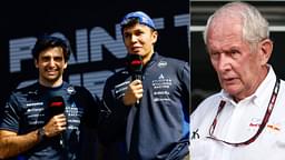 Alex Albon and Carlos Sainz(L), Helmut Marko(R)