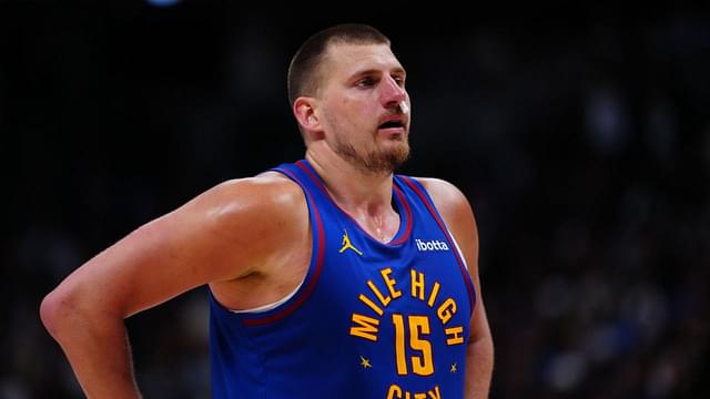 Denver Nuggets center Nikola Jokic (15) at the free throw line during overtime against the LA Clippers at Ball Arena.