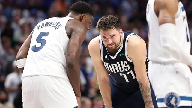 Luka Doncic and Anthony Edwards, Mavs v Wolves 2024 WCF