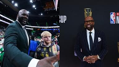 Shaquille O'Neal (L), Kenny Smith (R)