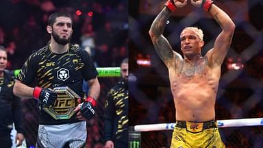 Islam Makhachev (L), Charles Oliveira (R)