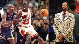 Michael Jordan (L) and Clyde Frazier (R)