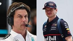 Toto Wolff (L) and Max Verstappen (R)