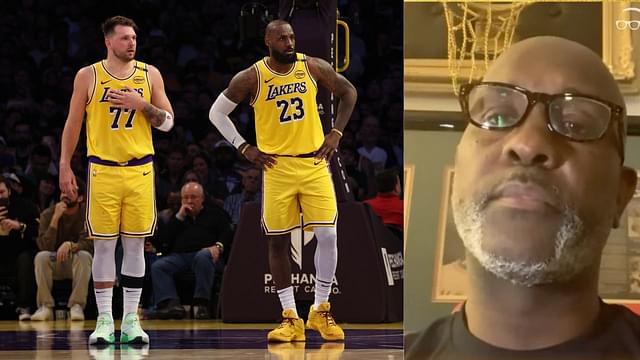 Luka Doncic and LeBron James (L) and Gary Payton (R)