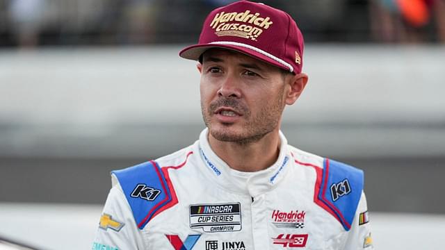 Kyle Larson (5) during the All Star race at North Wilkesboro Speedway.