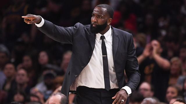 Cleveland Cavaliers center Kendrick Perkins (21) during the second quarter in game four of the 2018 NBA Finals against the Golden State Warriors at Quicken Loans Arena. The Warriors defeated the Cavaliers 108-85 to complete a four-game sweep