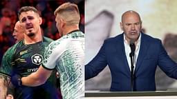 Tom Aspinall (L), Dana White (R)