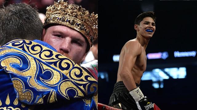Canelo Alvarez (L), Ryan Garcia (R)