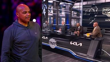 Charles Barkley (L) and Inside the NBA crew (R)