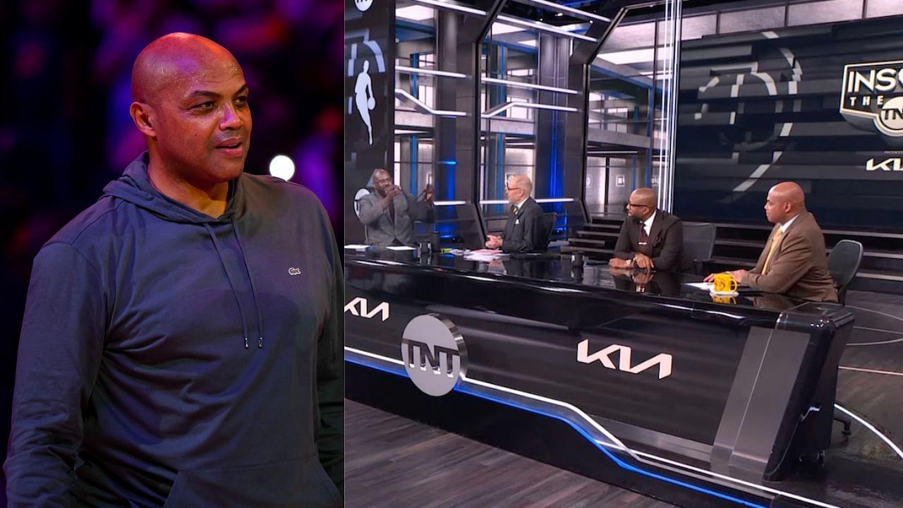 Charles Barkley (L) and Inside the NBA crew (R)