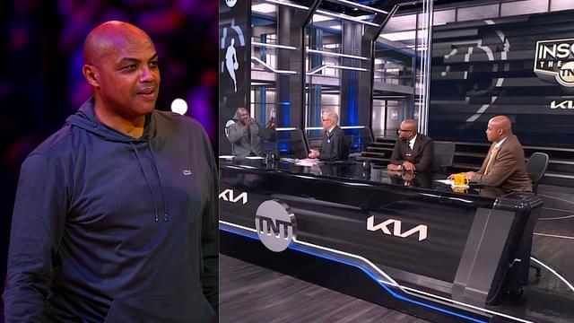 Charles Barkley (L) and Inside the NBA crew (R)