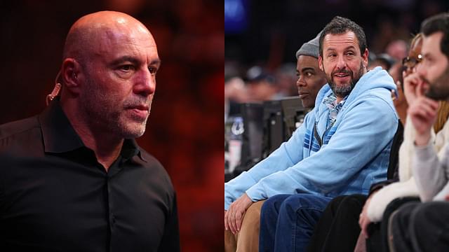 Joe Rogan (L), Adam Sandler (R)