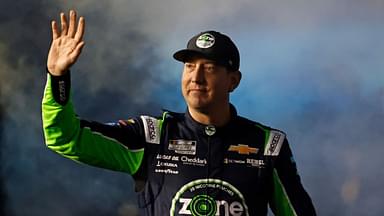 Kyle Busch (8) during driver introductions for the Duels at Daytona International Speedway.