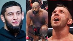 Khamzat Chimaev (L), Jon Jones (C), Dricus du Plessis (R)
