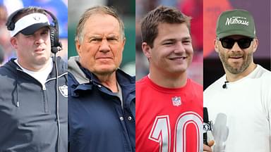 Josh McDaniels, Bill Belichick, Drake Maye, Julian Edelman