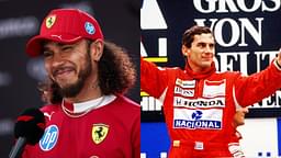 Lewis Hamilton (L) and Ayrton Senna (R)