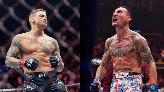 Dustin Poirier (L), Max Holloway (R)