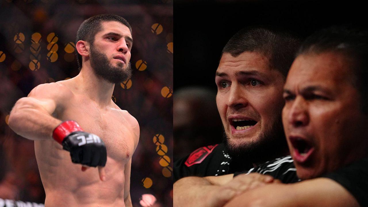 Islam Makhachev (L), Javier Mendez (R)