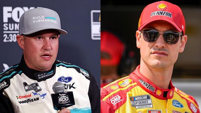 Ryan Preece (L) and Joey Logano (R)