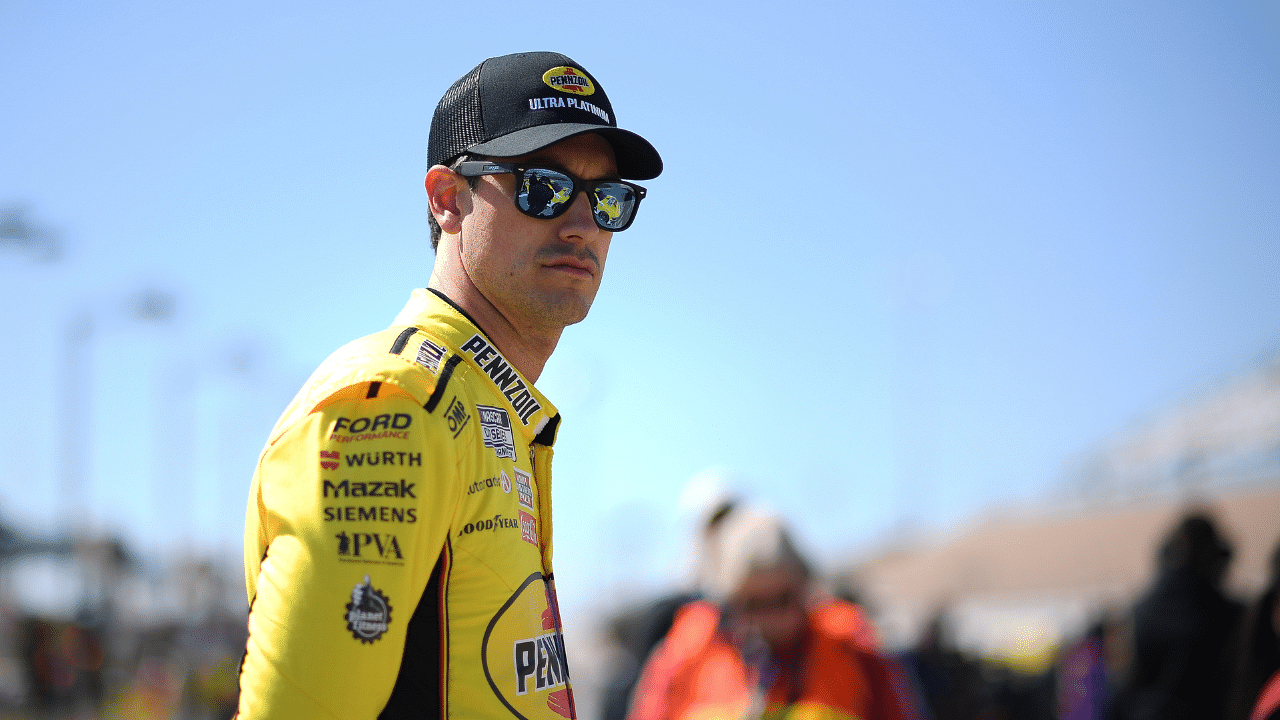 NASCAR Cup Series driver Joey Logano (22) during qualifying for the Pennzoil 400 at Las Vegas Motor Speedway.