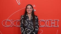 Georgia Amoore on the orange carpet before the 2025 WNBA Draft at The Shed at Hudson Yards