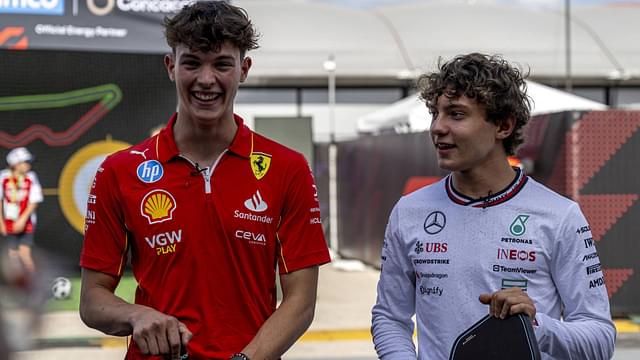 Austin - 19-10-2024, Circuit of the Americas, Andrea Kimi Antonelli and Oliver Bearman at the Formula 1 United States of America Grand Prix 2024 Saturday Formula 1 United States of America Grand Prix 2024
