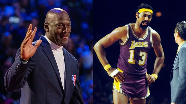 Michael Jordan (L) and Wilt Chamberlain (R)
